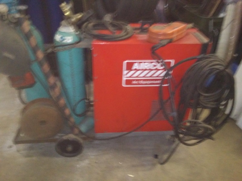AirCo  Dip-pak 200 TiG welder machine with cart, spool gun, argon tanks, etc.