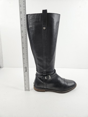 Dune London Tylar Black Leather Double Strap Knee High Boots Size UK 5 EU 38 US7 - Picture 11 of 17