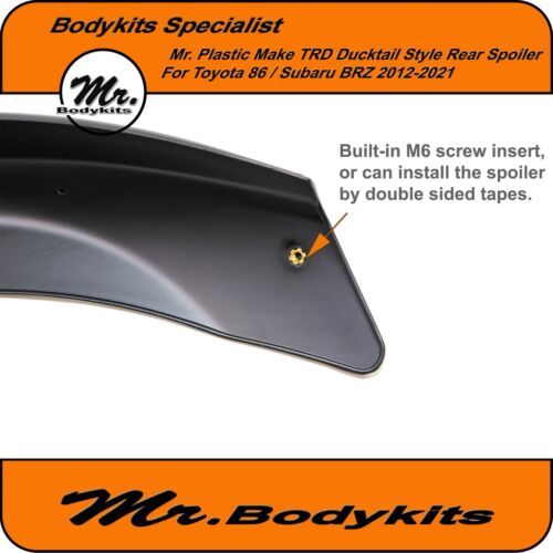 Mr. Solid Quality Made TRD Ducktail Spoiler Wing For Toyota 86/ Subaru BRZ 12-21 - Picture 5 of 11