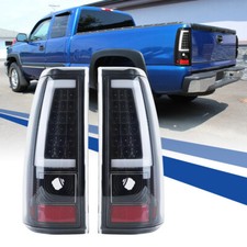 Black Led Tail Lights Fits 2003-2006 Chevy Silverado Gmc Sierra 1500 2500hd 3500