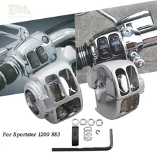 Chrome 2x Handlebar Switch Housing Hand Control For Harley  Sportster 1200 883