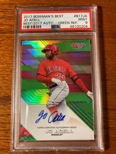 2017 Bowman's Best JO ADELL #B17JA Best of 2017 AUTO Green Refr 62/99 PSA 9 MINT