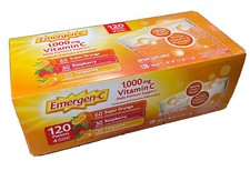 Emergen-C 1,000mg Vitamin C Dietary Supplement for Immune Support 120 Packets 