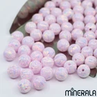 PINK BABY LAB CREATED SYNTHETIC OPAL ROUND BEADS 2mm-10mm FULL DRILL WP027A8