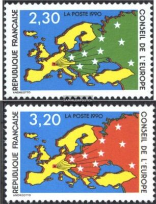 Prophila – Bloc France Da47-da48 (1990) – Carte De L'Europe Avec Drapeaux – Timbres Neufs MNH – Collectionneur