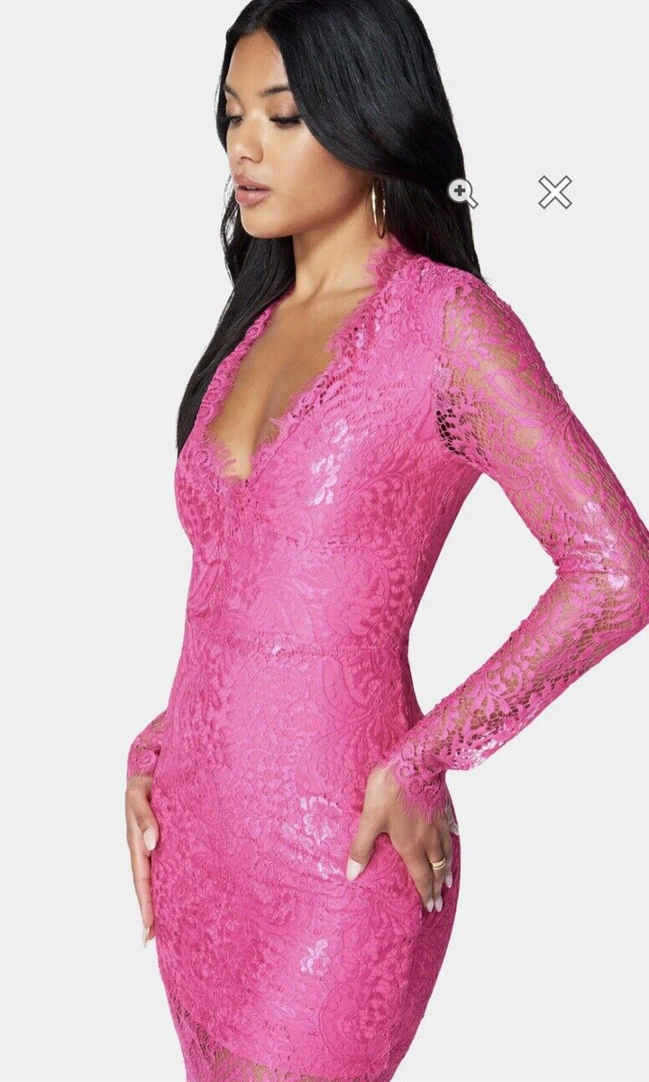 NWT BEBE SIZE S Scallop Lace Open Back Mini Dress Sexy & Elegant!! MSRP  $129 | eBay