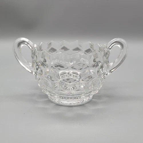 Fostoria American Clear Glass Open Sugar Bowl Cubist Replacement Bowl NOT MINI