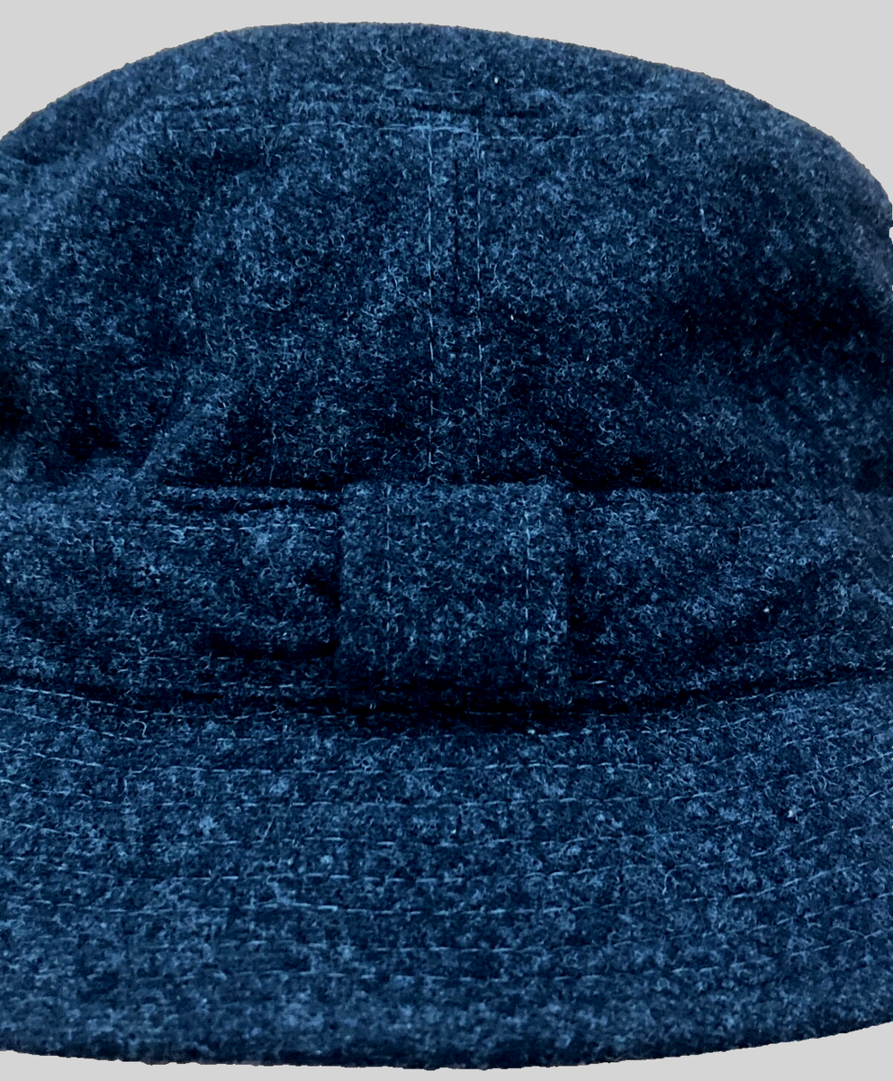 帽子 HERMES Bucket Hat Wool HERMES Wool Bucket Hat Dalton Chevron H Felt Navy Men's size
