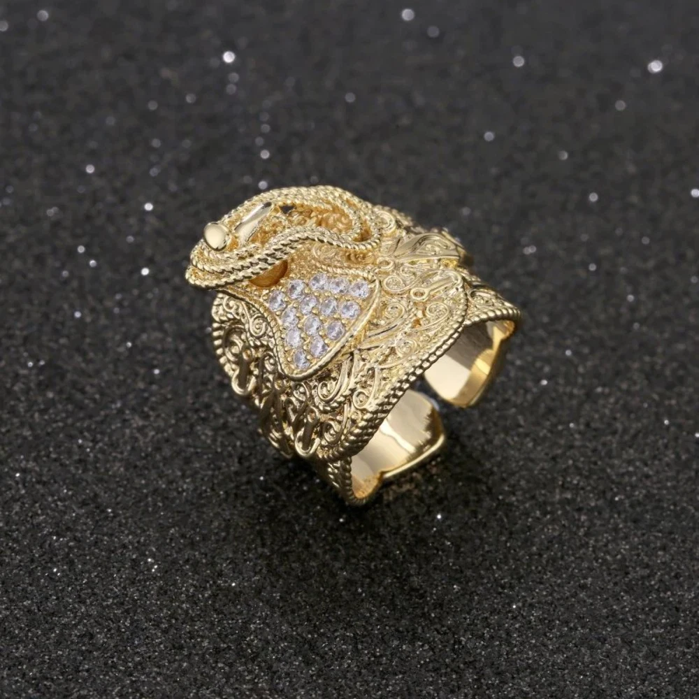 Ring with Heart - adjustable size - gold colour Stainless steel -perfe –  House Of Molds