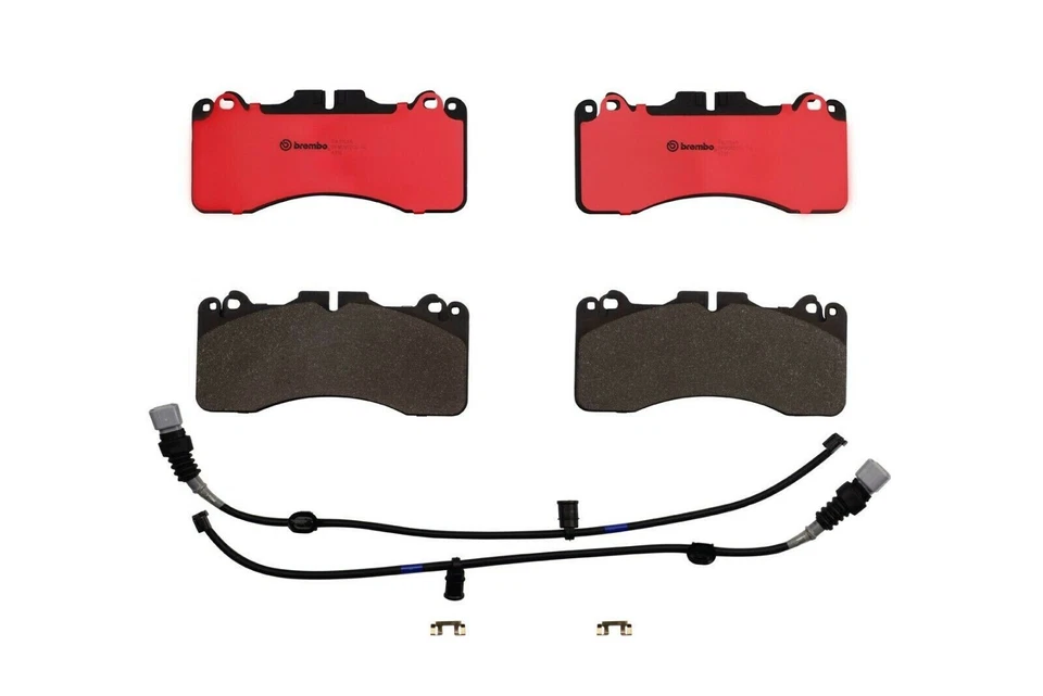 Комплект керамических передних тормозных колодок Brembo NAO с 2 датчиками для Lexus LS460 GS F RC F - Изображение 2 из 4