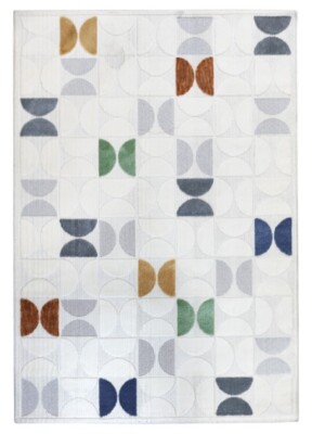 Moderner Teppich Desire - Cremefarben, Buntes Muster, Elegantes Design Seta Hali