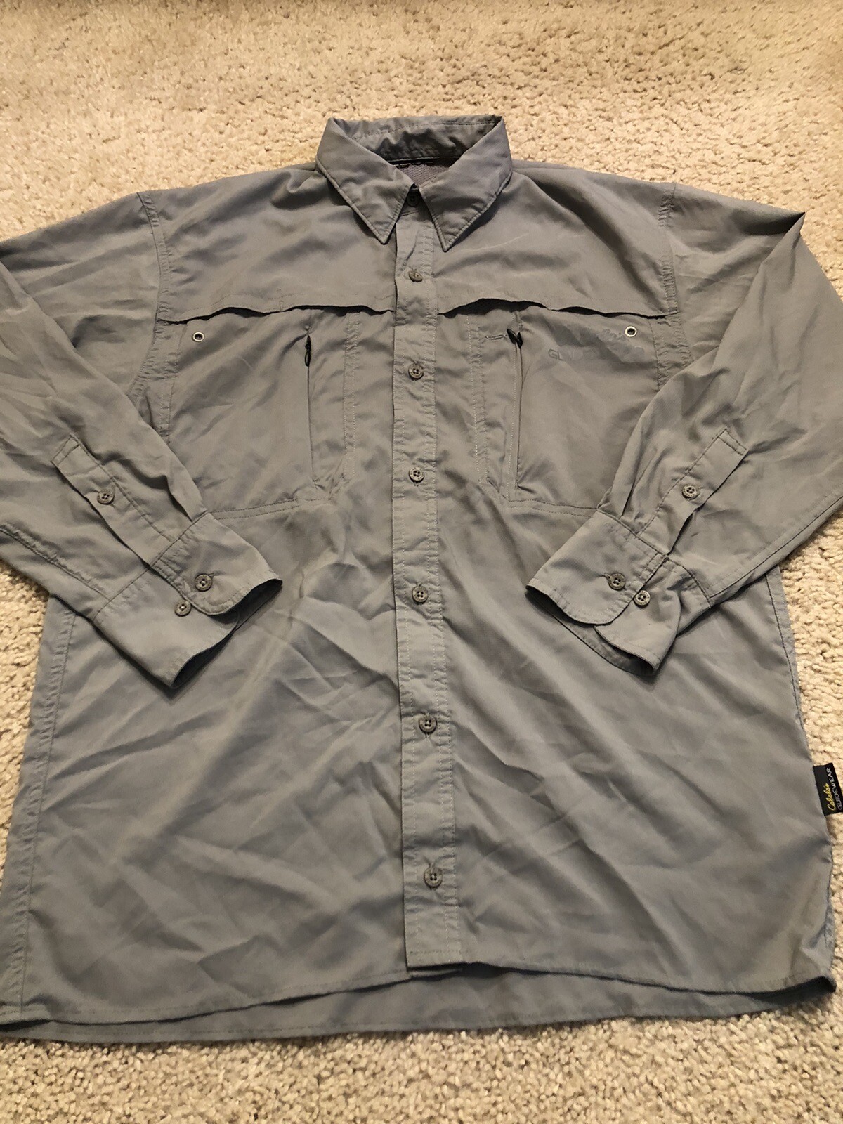 2 Bundle Cabela’s Guide Wear Fishing Long Sleeve Button Shirt Mens Small Vented