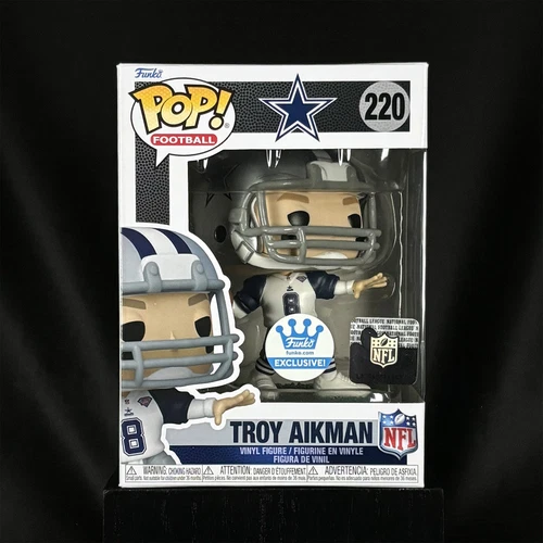 Funko Exclusive POP! Dallas Cowboys Troy Aikman #220 ~ NEW w/ Vaulted Vinyl Case