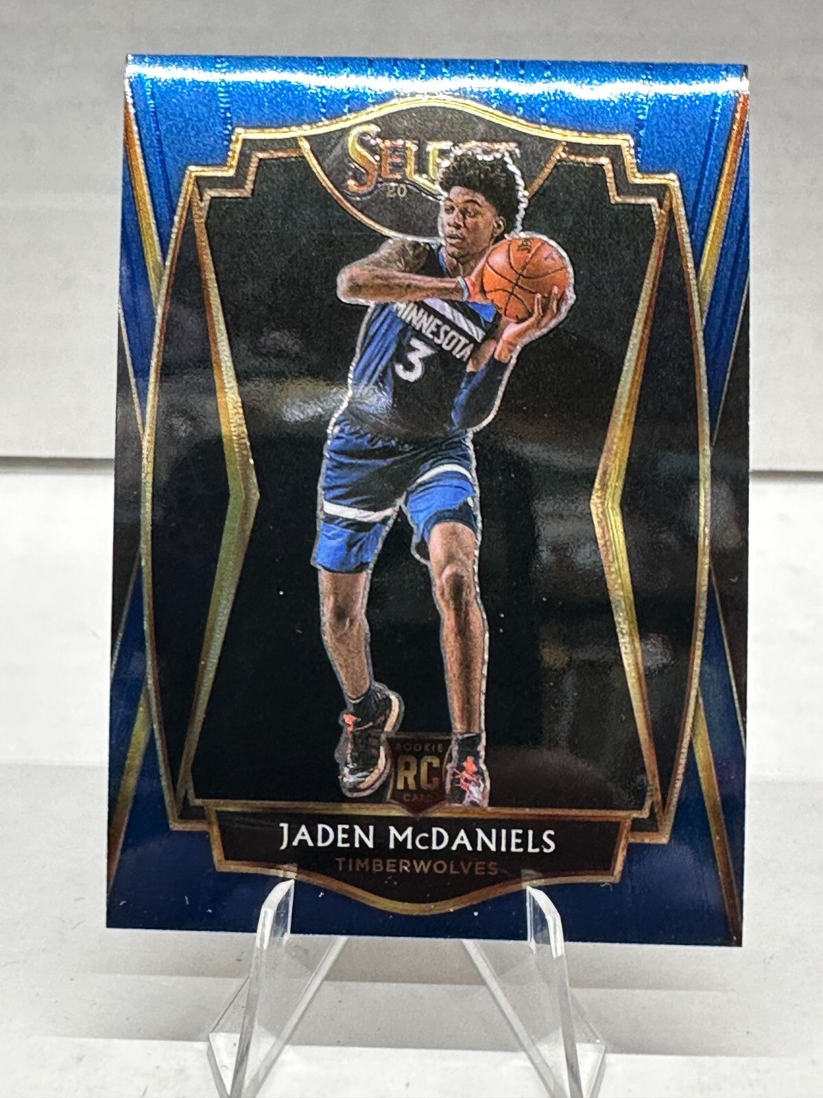 2020-21 Panini Select Blue #197 Jaden McDaniels RC Minnesota Timberwolves