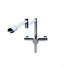 Wall Mount Type Tap Retractable Double Joint Spout 20" Foldable Stainless Steel
