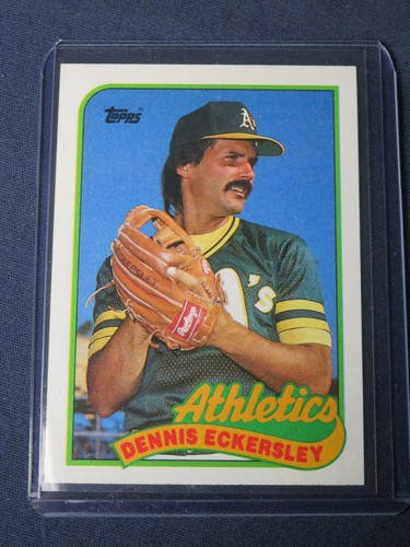 1989 Topps DENNIS ECKERSLEY Baseball Card #370 Oakland A's MINT in toploader!
