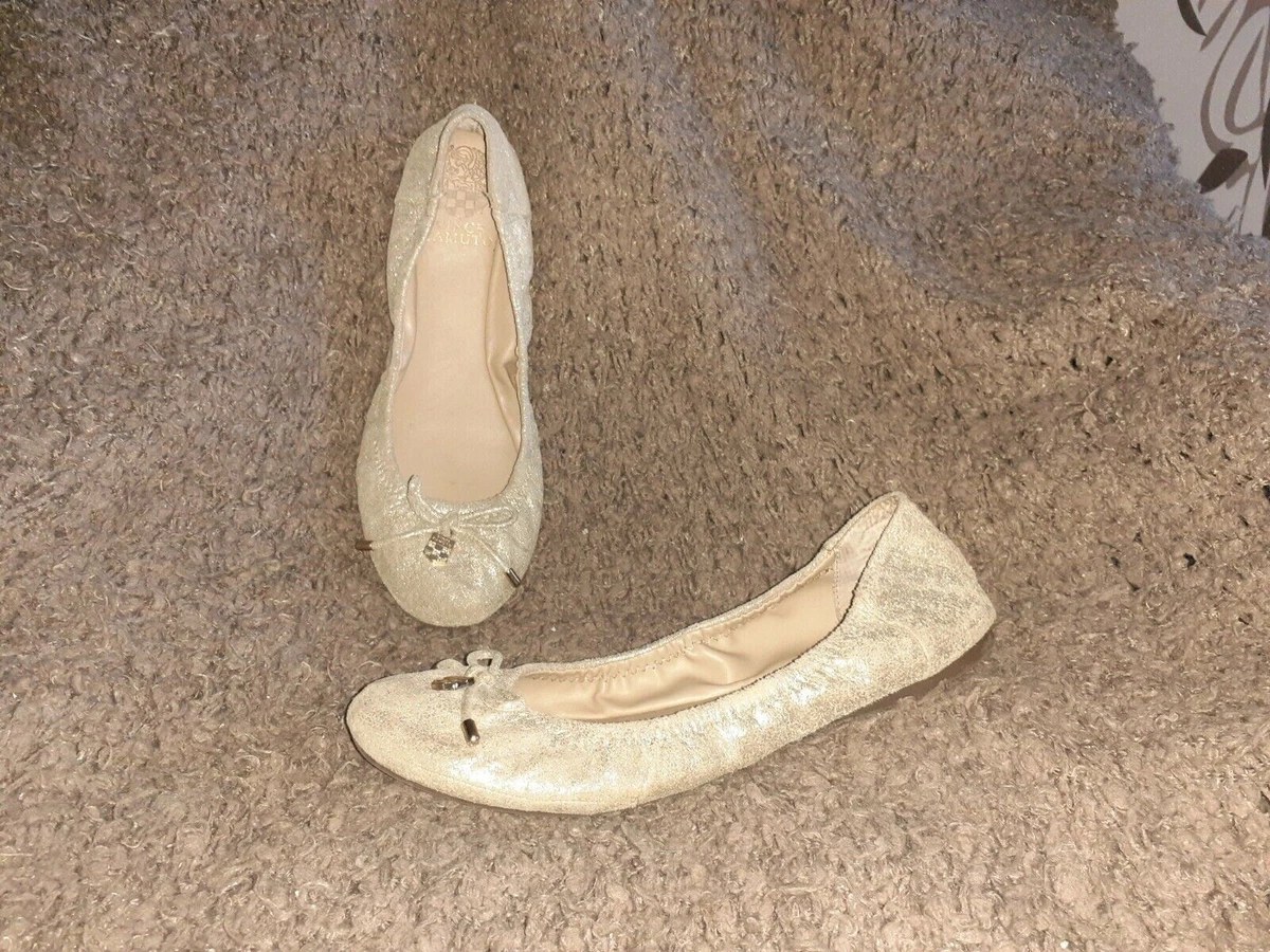 Vince camuto store gold flats