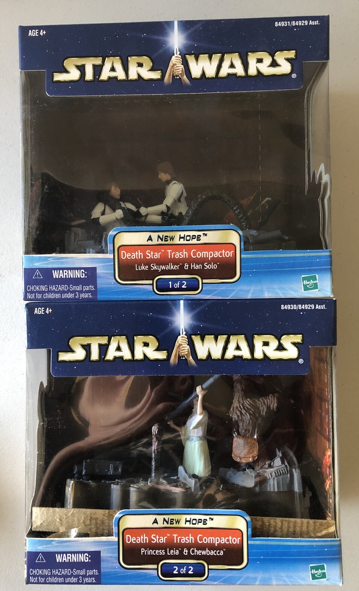 Star Wars DEATH STAR TRASH COMPACTOR Set 1 & 2 Hasbro SEALED MISB