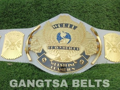 New White Winged Eagle Championship Wrestling Replica Title Belt 2MM Brass Adult