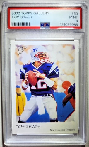 2002 Topps Gallery - Tom Brady #50 Patriots PSA 9 Mint