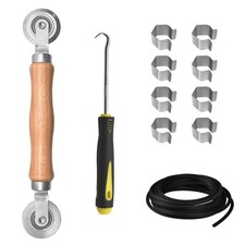 Window Screen Repair Kit Steel Roller Spline Hook 32ft Retainer 8 PCS Clips