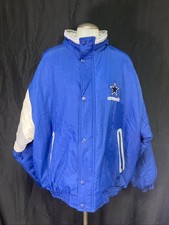 Vintage Dallas Cowboys Starter Jacket Size Large Zip Button Blue 100 Nylon