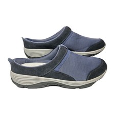 Easy Spirit Women's Sz 10 M Vierre Mule Blue Leather Suede Slip-on Shoes Clogs