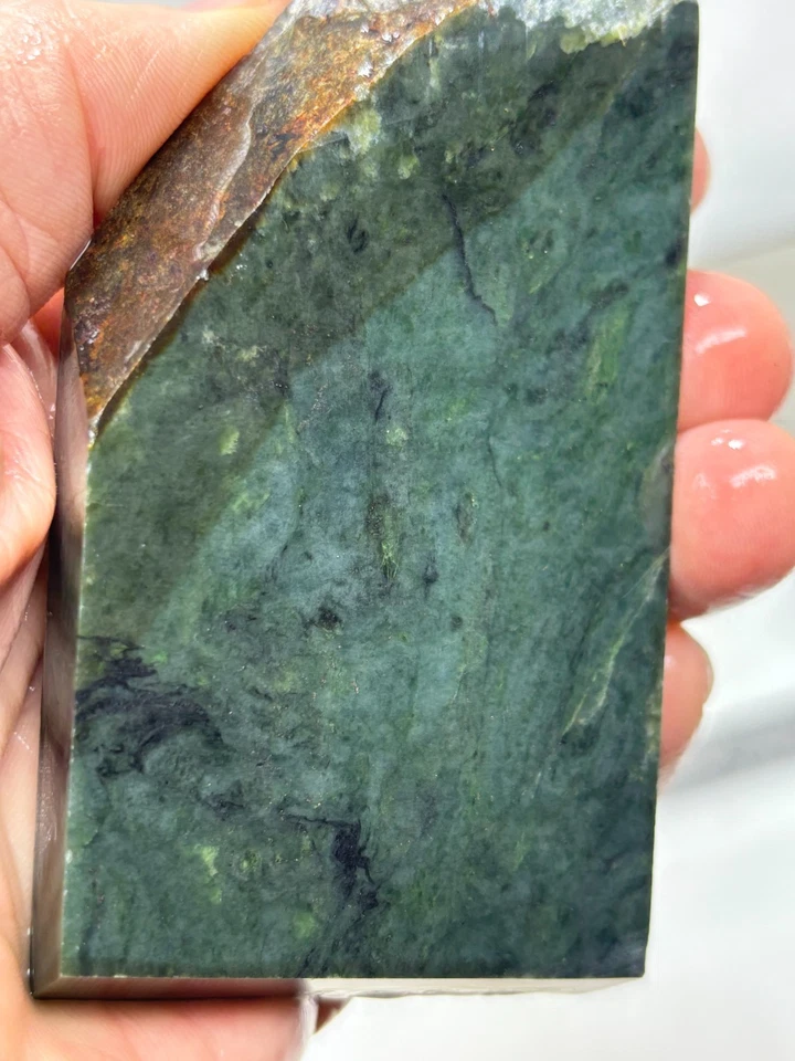 Washington State Jade slab W Translucency Cabbing Lapidary Carving Combo Ship - Image 4 of 4