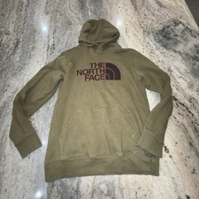 North Face Hoodie Youth Large 10/12 Boys Olive Green Black Print