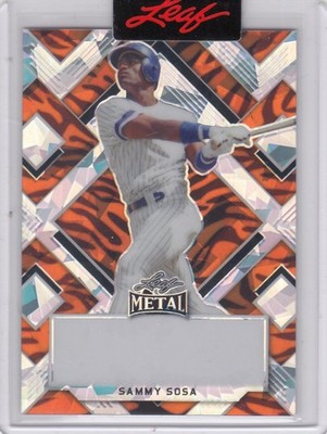 2023 Sammy Sosa Leaf Metal Tiger Ice PRE PRODUCTION PROOF 1/1 - Chicago Cubs