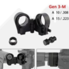 1 Pair T actical Folding Sight Front Rear Set Metal Profile Flip-up Backup Set