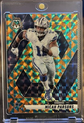 2025 Mosaic Micah Parsons Tessellation Prizm #/15 Packers Cowboys Jersey Number