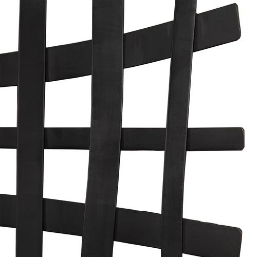UTTERMOST 4293 ABSTRACT GRIDLINES SOLID IRON MATTE BLACK WALL PANEL ART DECOR - Picture 5 of 6