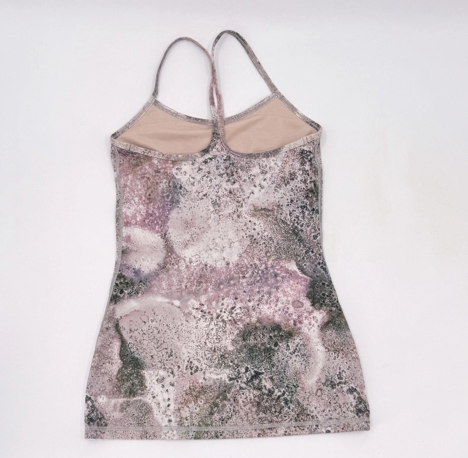 Camiseta sin mangas Lululemon para mujer 4 rosa verde sujetador incorporado ropa deportiva de yoga Foto 2 de 4