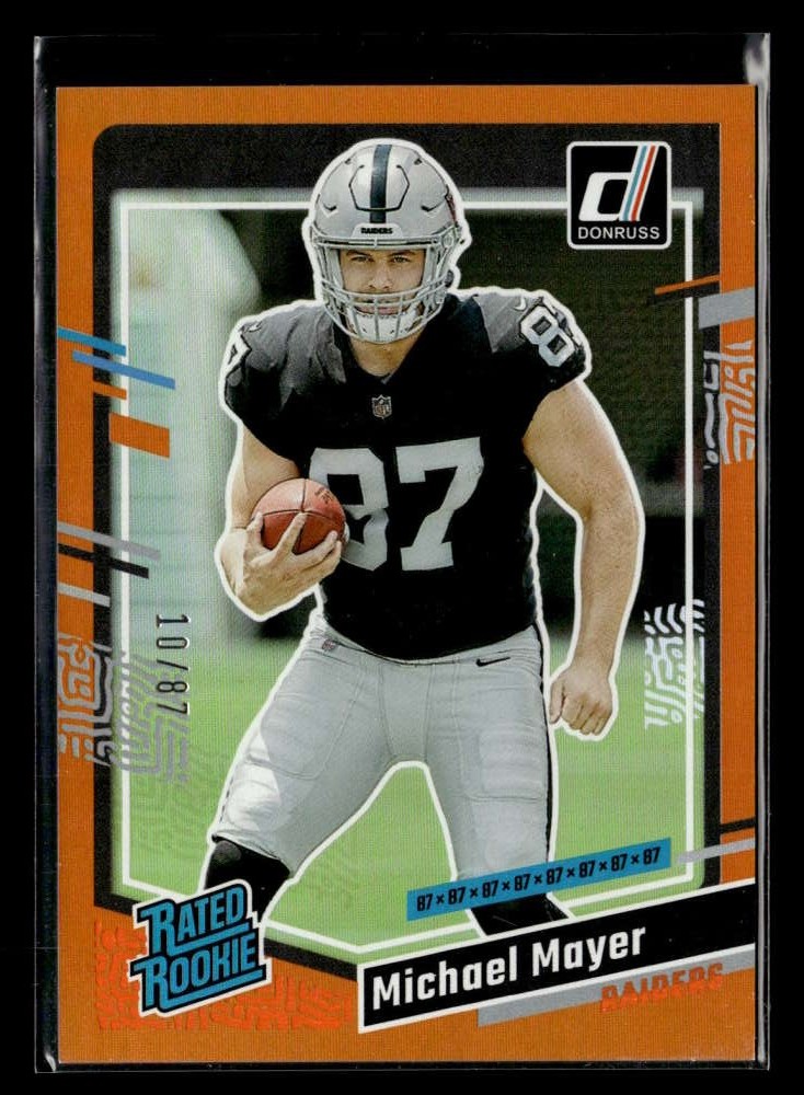 2023 Donruss Michael Mayer Jersey Number /87 #361 Rookie Raiders U9779
