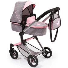 Coche Para Bebes Cochecito Para Niños Convertible Reversible Bassinet Pram Pink