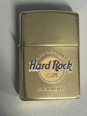 ZIPPO 1999 HARD ROCK CAFE NIAGARA FALLS BRASS LIGHTER UNFIRED IN BOX C217