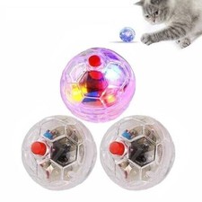 3pcs Cat Ball Ghost Hunting Light Up Balls Pet Toys LED Motion Activated Flash