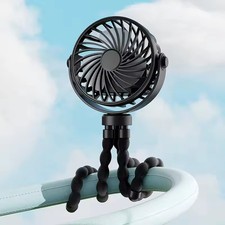 Portable Handheld Mini Cooling Fan Flexible Tripod Clip Desk Bike Baby Stroller