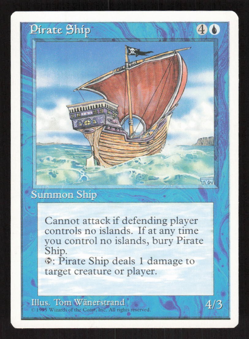 1995 Pirate Ship Fourth Edition #91 MTG