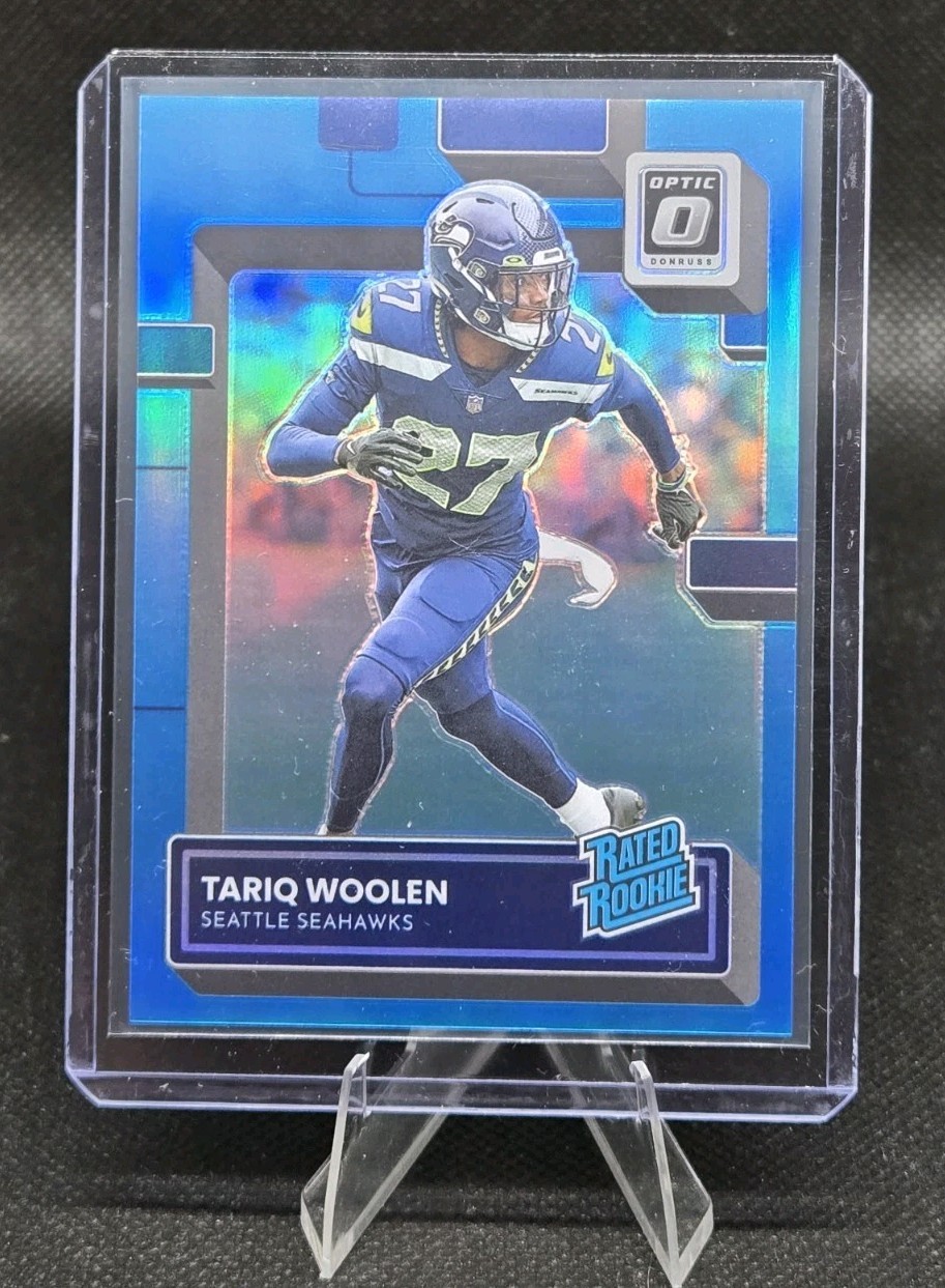 2022 Donruss Optic Rated Rookie Aqua Prizm #298 Tariq Woolen /299 Seahawks