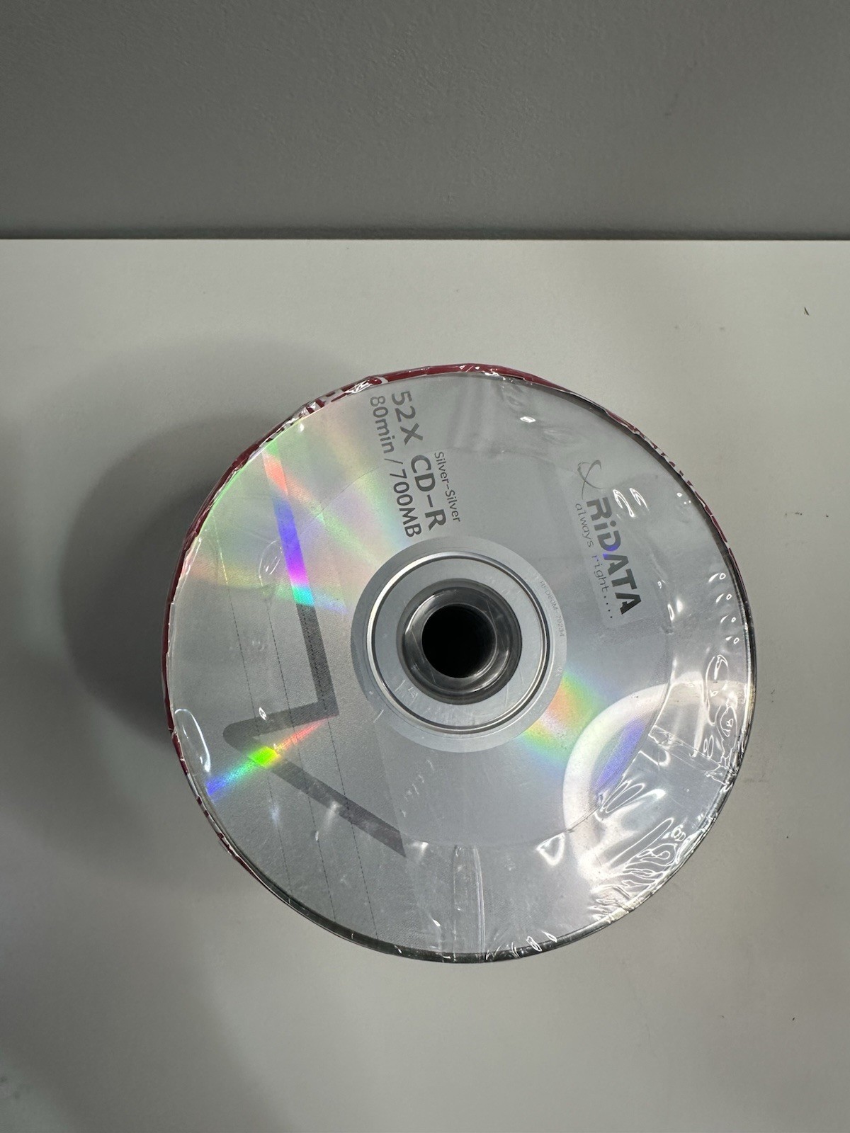 “90-100” RIDATA 52X Blank CD-R CDR Branded Logo 700MB Recordable Media Disc