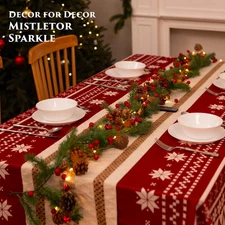 Christmas Garland with Lights, 6.7Ft 20 Leds Pinecone Battery Operated Christ...