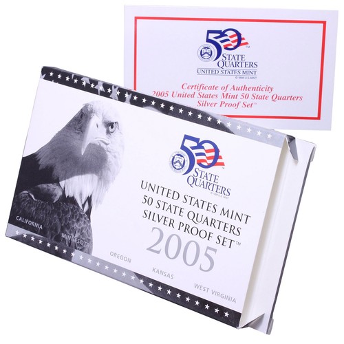 Empty Packaging Replacement Silver Quarter PS Box & COA No Coins 2005