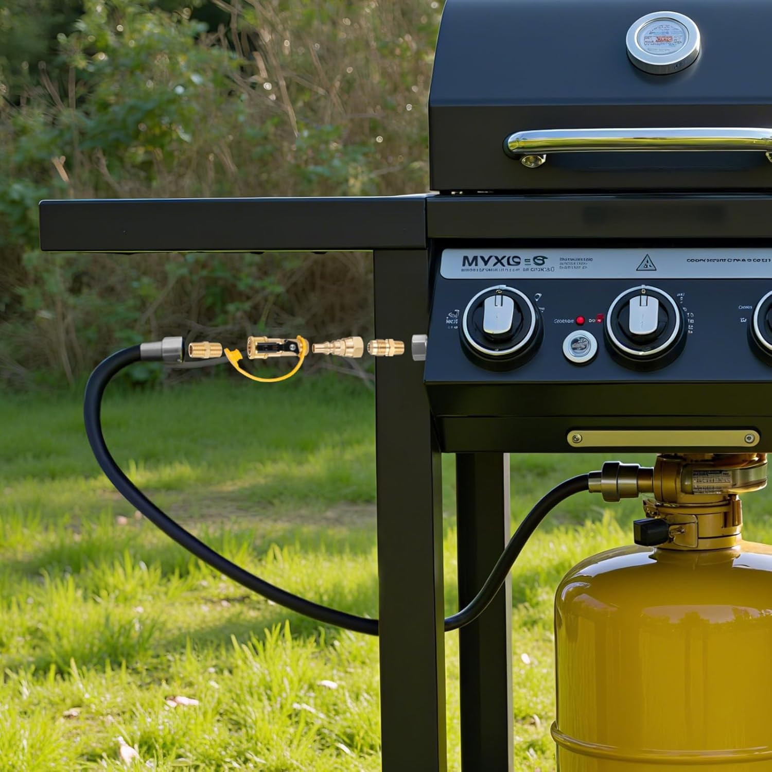 RV Propane Quick Connect Fitting Adapter Valve, 7 Pieces, 1/4-Inch Male NPT Full