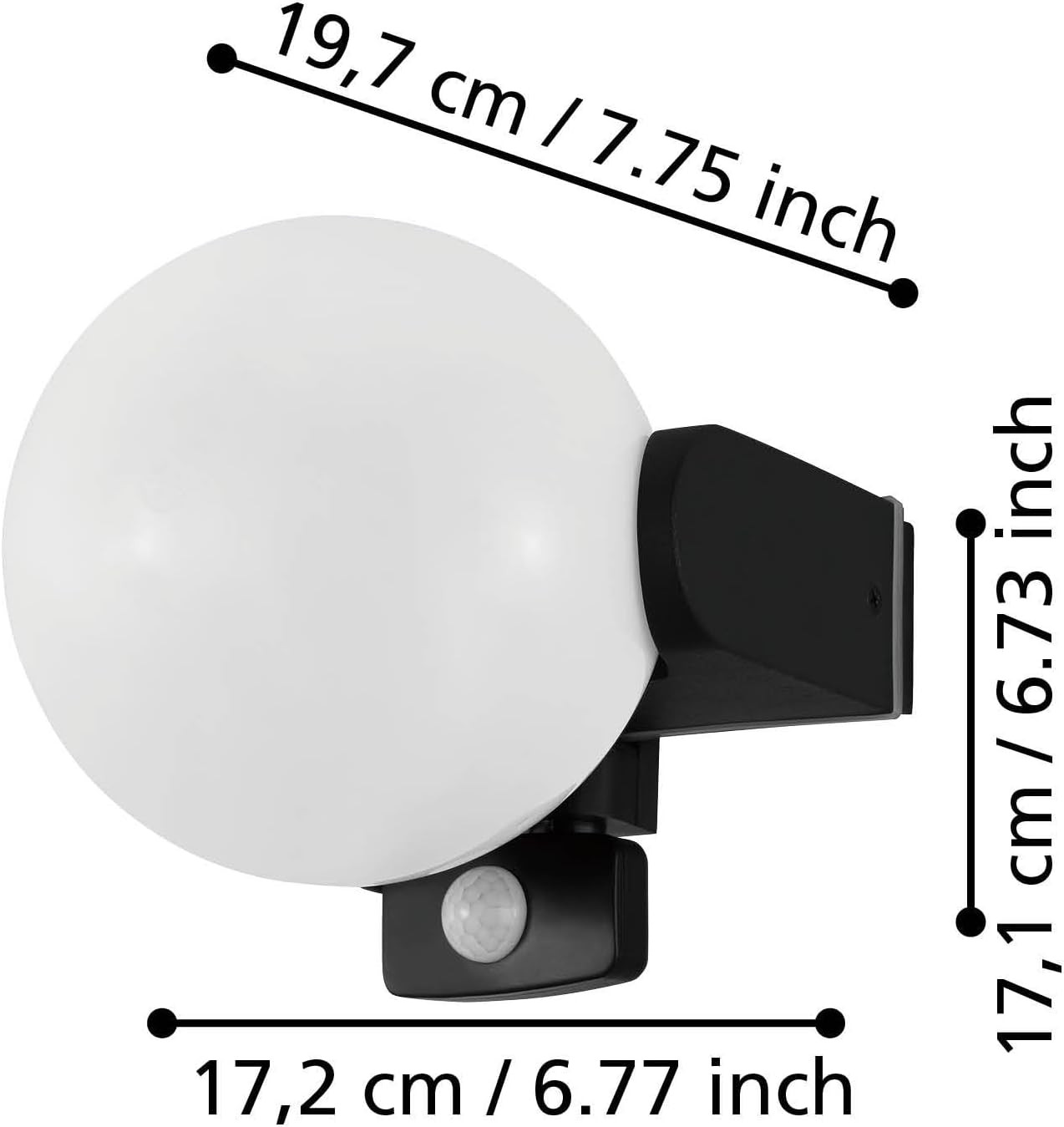 Lampada Rubio EGLO Esterni E27 | Risparmio Energetico con Sensore - 4