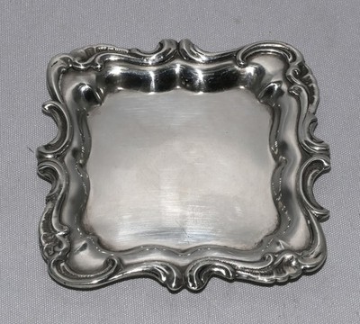 Kleiner Untersetzer Sterling Silber Black Starr & Gorham New York 7,5 x 7,5 cm