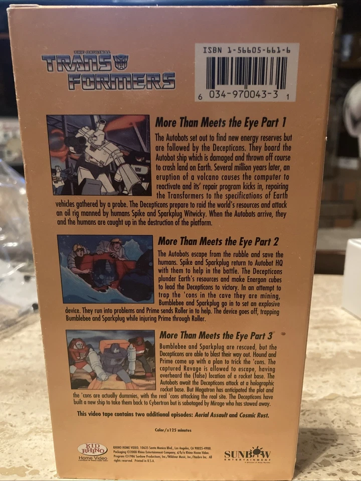 Transformers VHS (2000) Rhino Video "More Than Meets The Eye" Blockbuster VIDEO - Image 2 of 3