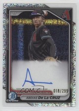 2024 Bowman Chrome Prospect Speckle Refractor 18/299 Abdias De La Cruz Auto 4g8
