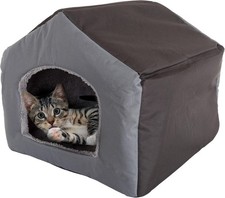 Dog House Indoor Dog House W/ Removable Sherpa Cushioned Pad Pet Bed Small Dogs